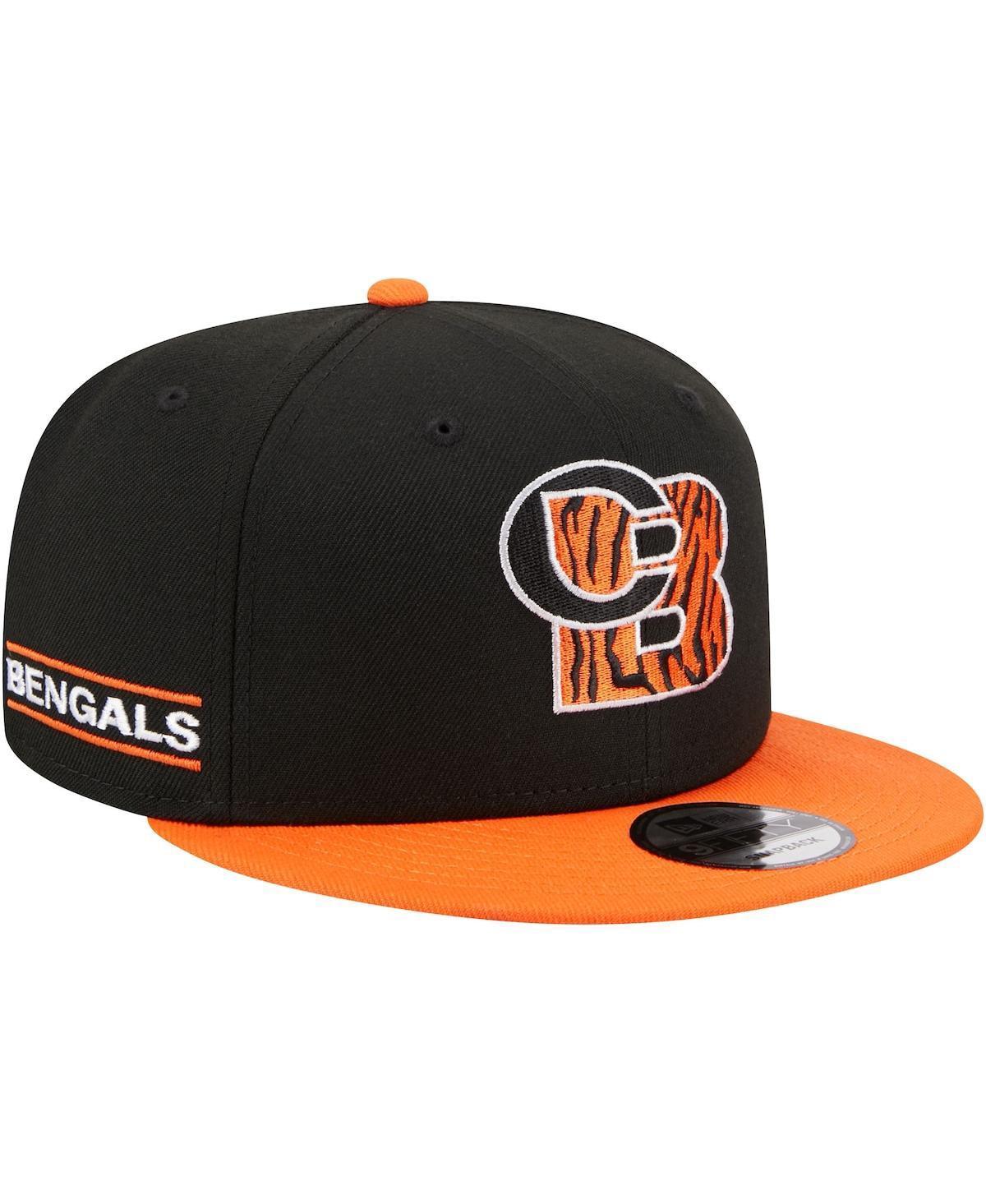 Mens New Era /Orange Cincinnati Bengals City Originals 9FIFTY Snapback Hat Product Image