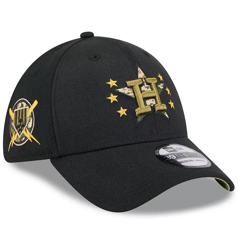 Men's New Era  Black Miami Marlins 2024 Armed Forces Day 39THIRTY Flex Hat, Size: Small/Medium Product Image