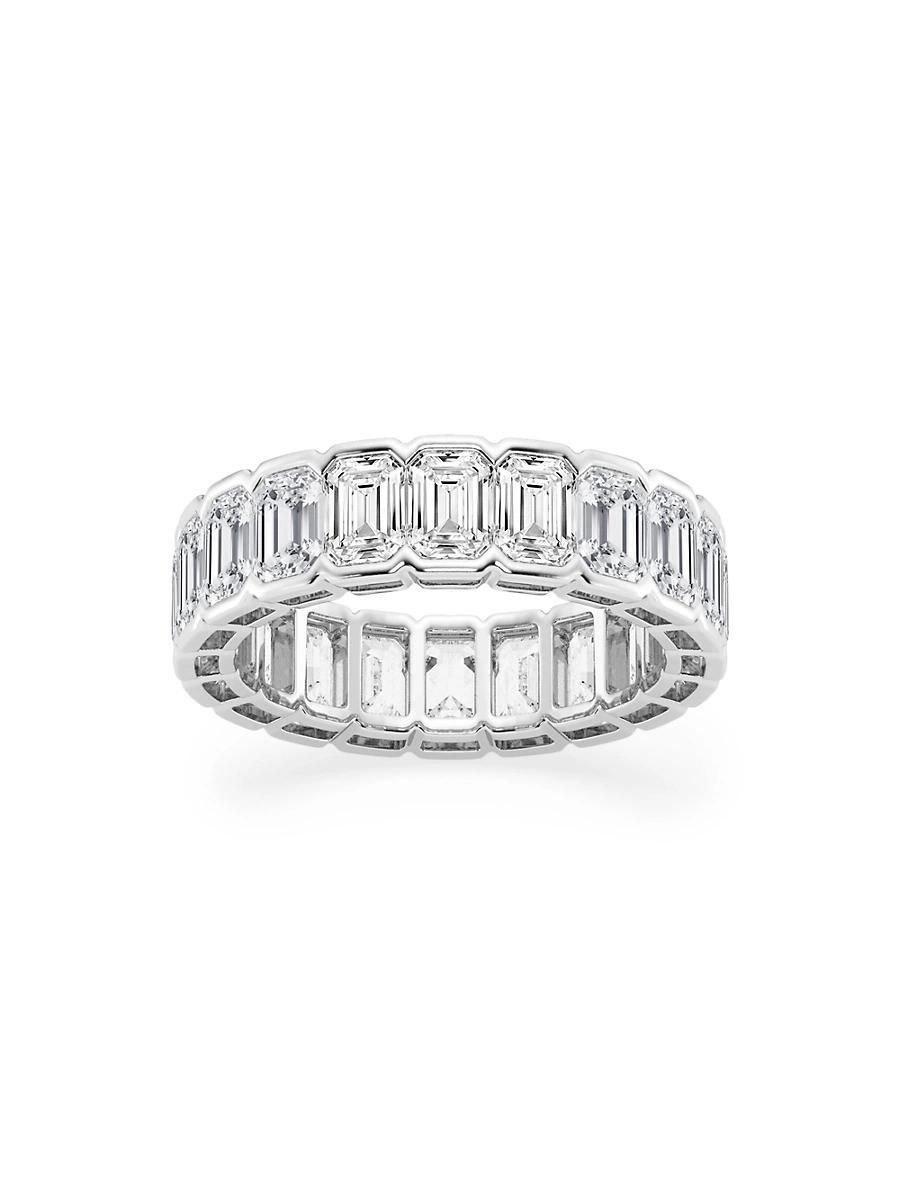 Womens Platinum & Emerald-Cut Lab-Grown Diamond Eternity Band/2.00-5.00 TCW Product Image