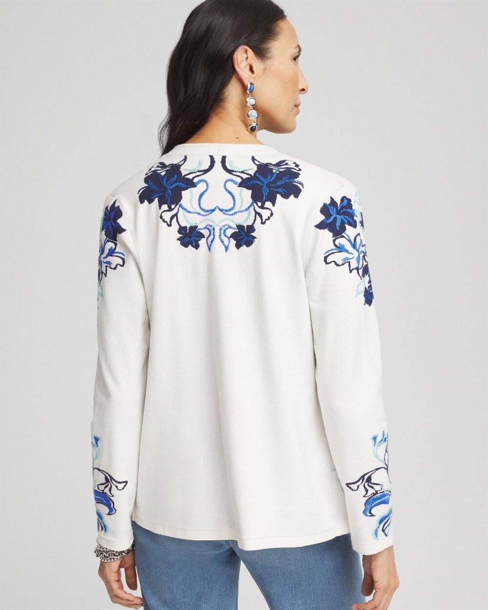 Jacquard Embroidered Cardigan Product Image