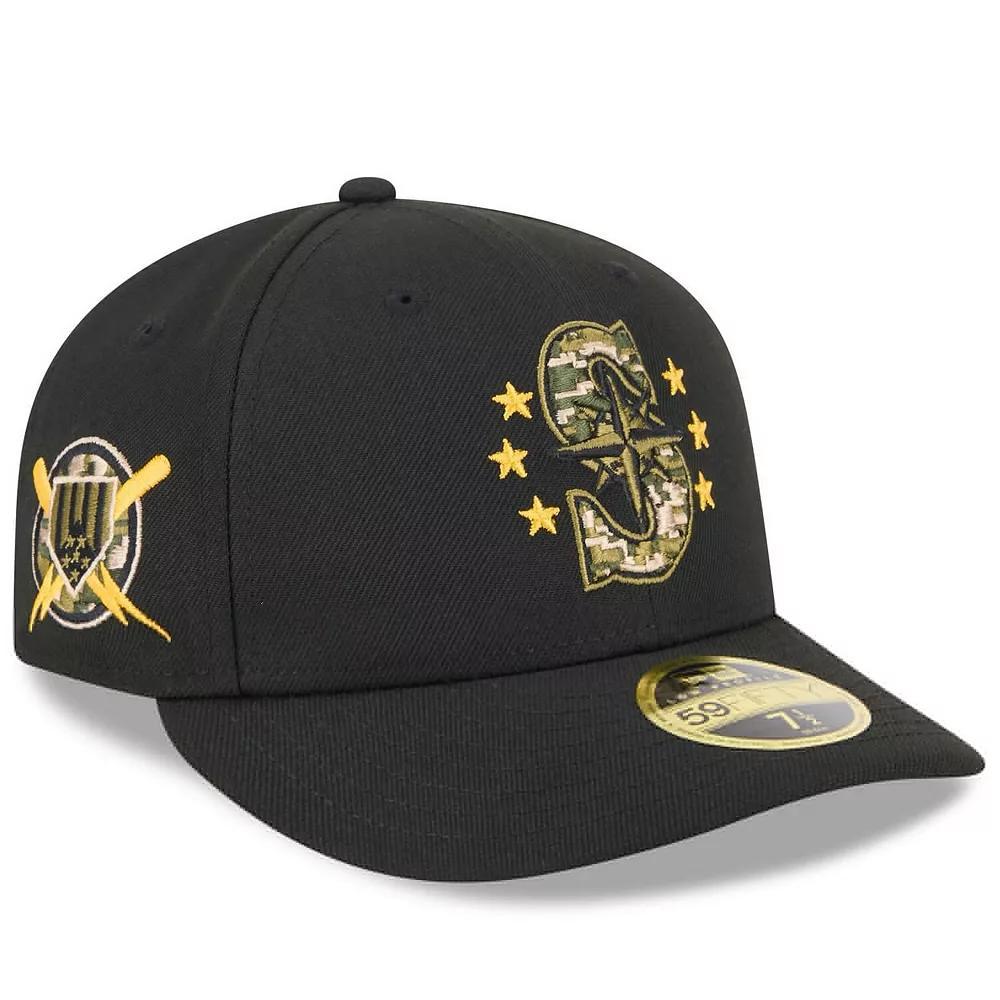 Men's New Era Black Seattle Mariners 2024 Armed Forces Day Low Profile 59FIFTY Fitted Hat,  Product Image