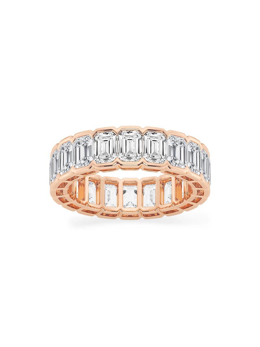 Womens 14K Rose Gold & Emerald-Cut Lab-Grown Diamond Eternity Band/2.00-5.00 TCW Product Image