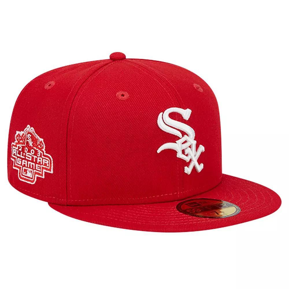 Men's New Era Red Chicago White Sox Logo 59FIFTY Fitted Hat, Size: 7 3/8 Product Image