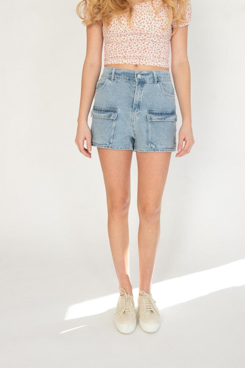 Denim Cargo Shorts Product Image