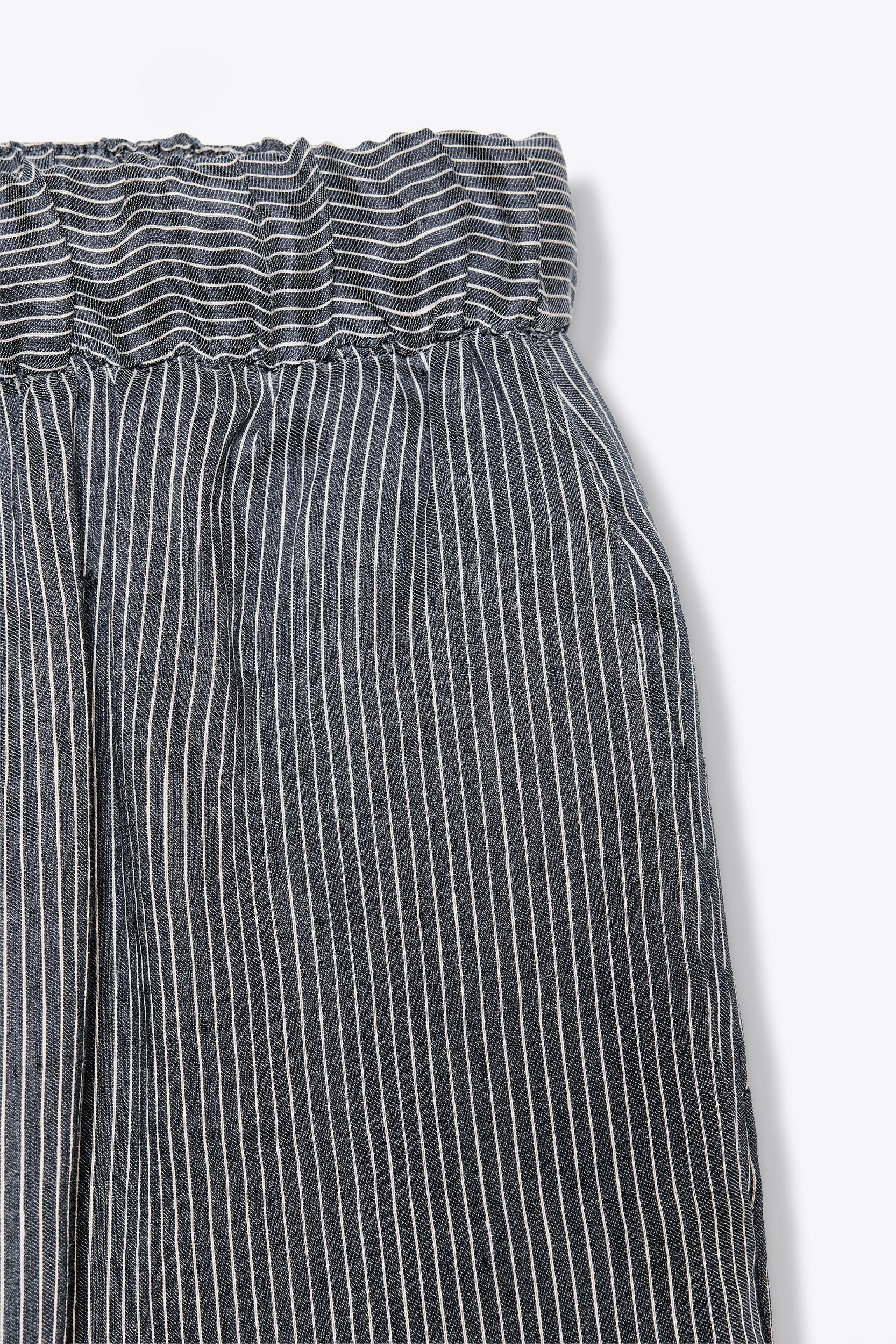 ZW COLLECTION STRIPED LINEN BLEND PANTS Product Image