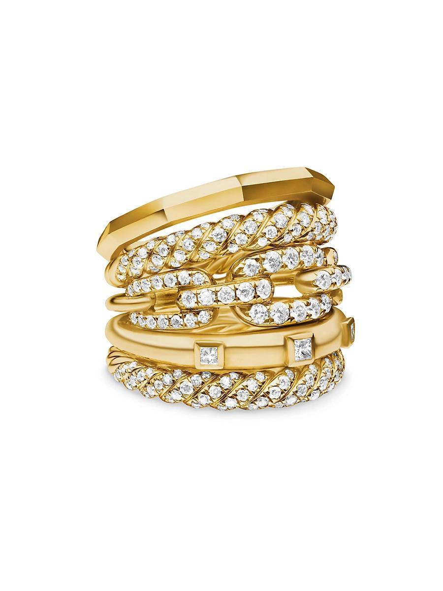 Womens Stax Five Row Ring in 18K Yellow Gold Product Image