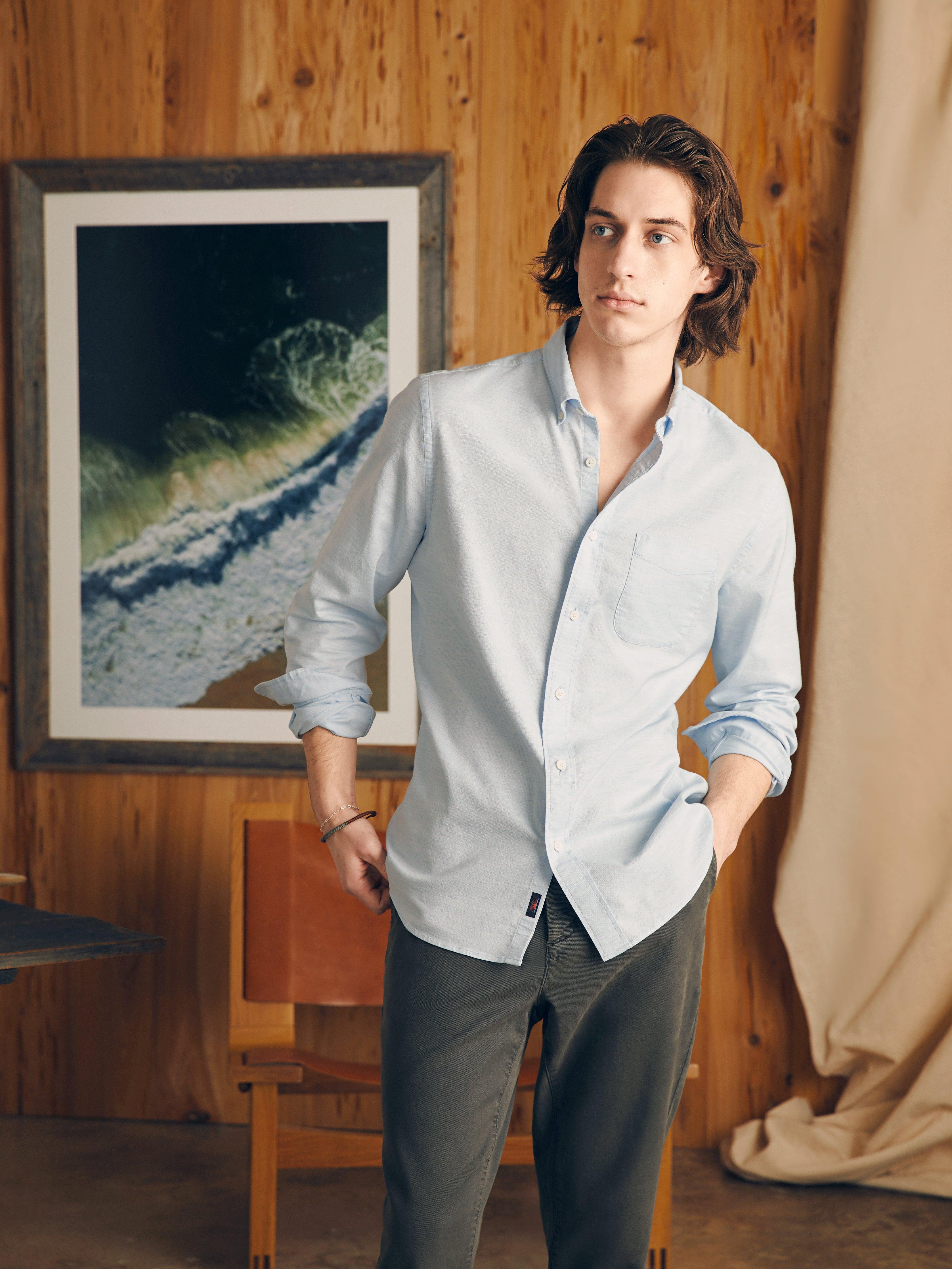 Supima Oxford Shirt - Blue Heather Male Product Image