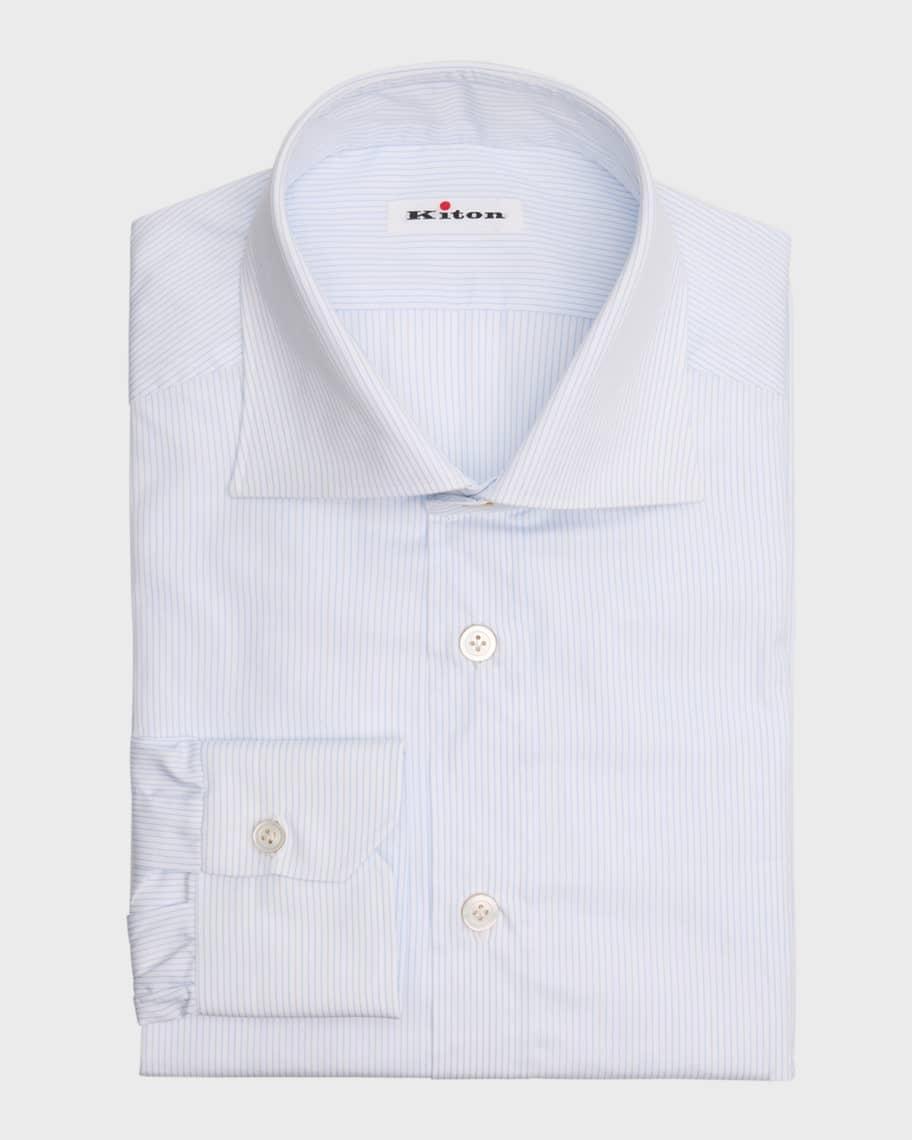 Men's Cotton Micro-Stripe Dress Shirt Product Image