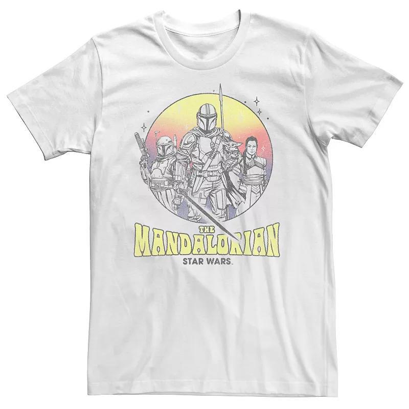 Big & Tall Star Wars: The Mandalorian Retro Style Portrait Tee, Mens Product Image