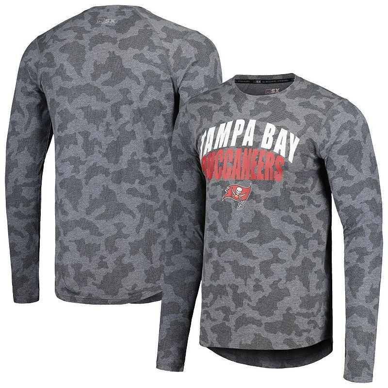 Mens Starter Heather Charcoal Tampa Bay Buccaneers Long Sleeve T-Shirt Product Image