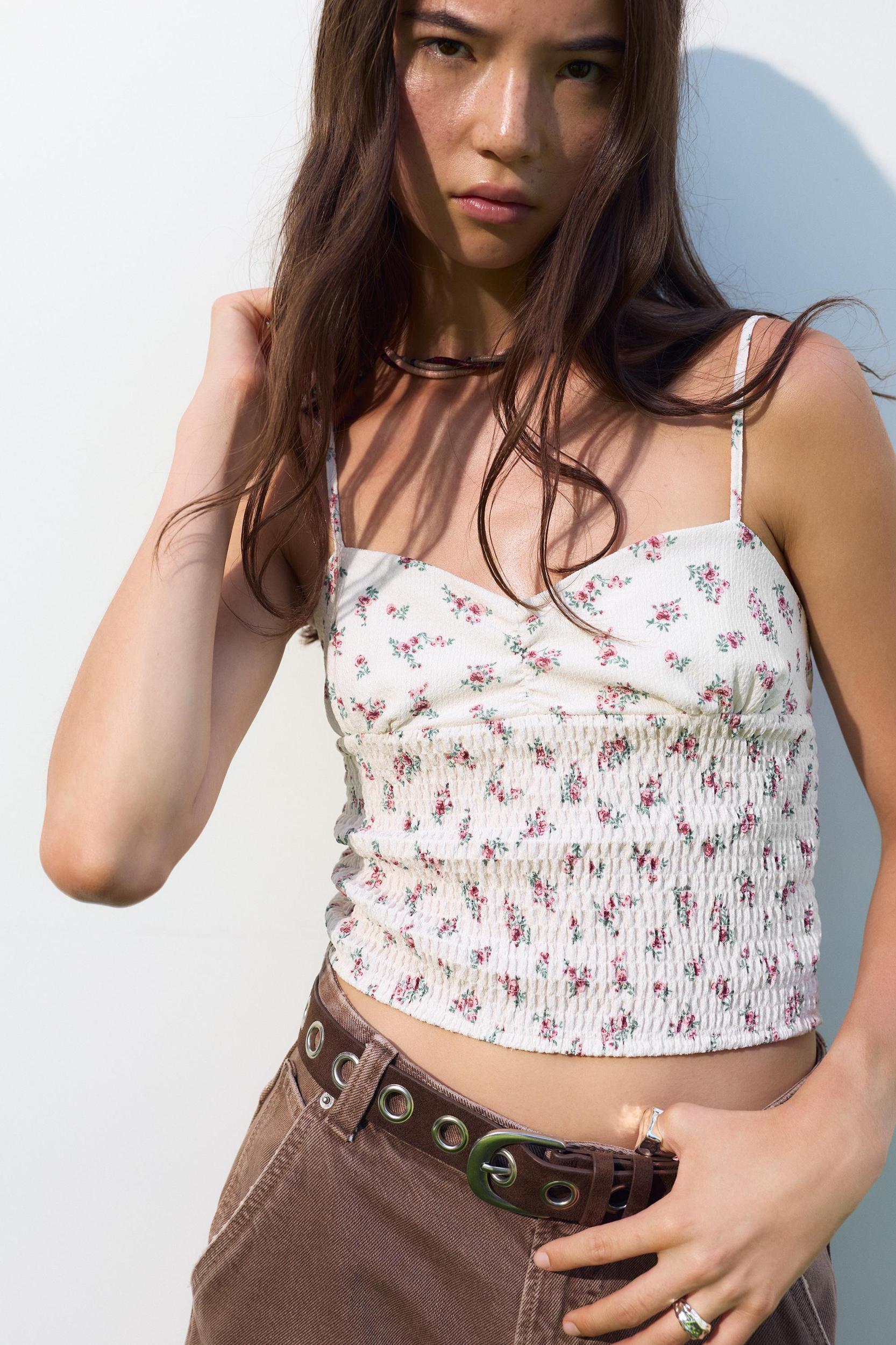 Floral strappy top Product Image