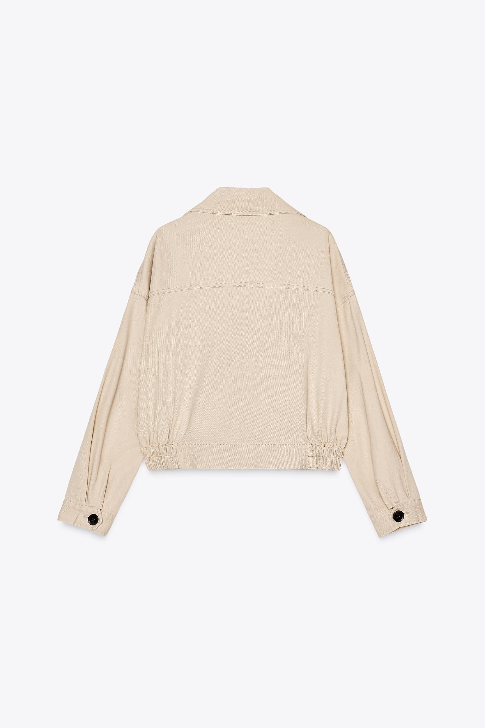 ELASTIC HEM CROPPED JACKET Product Image