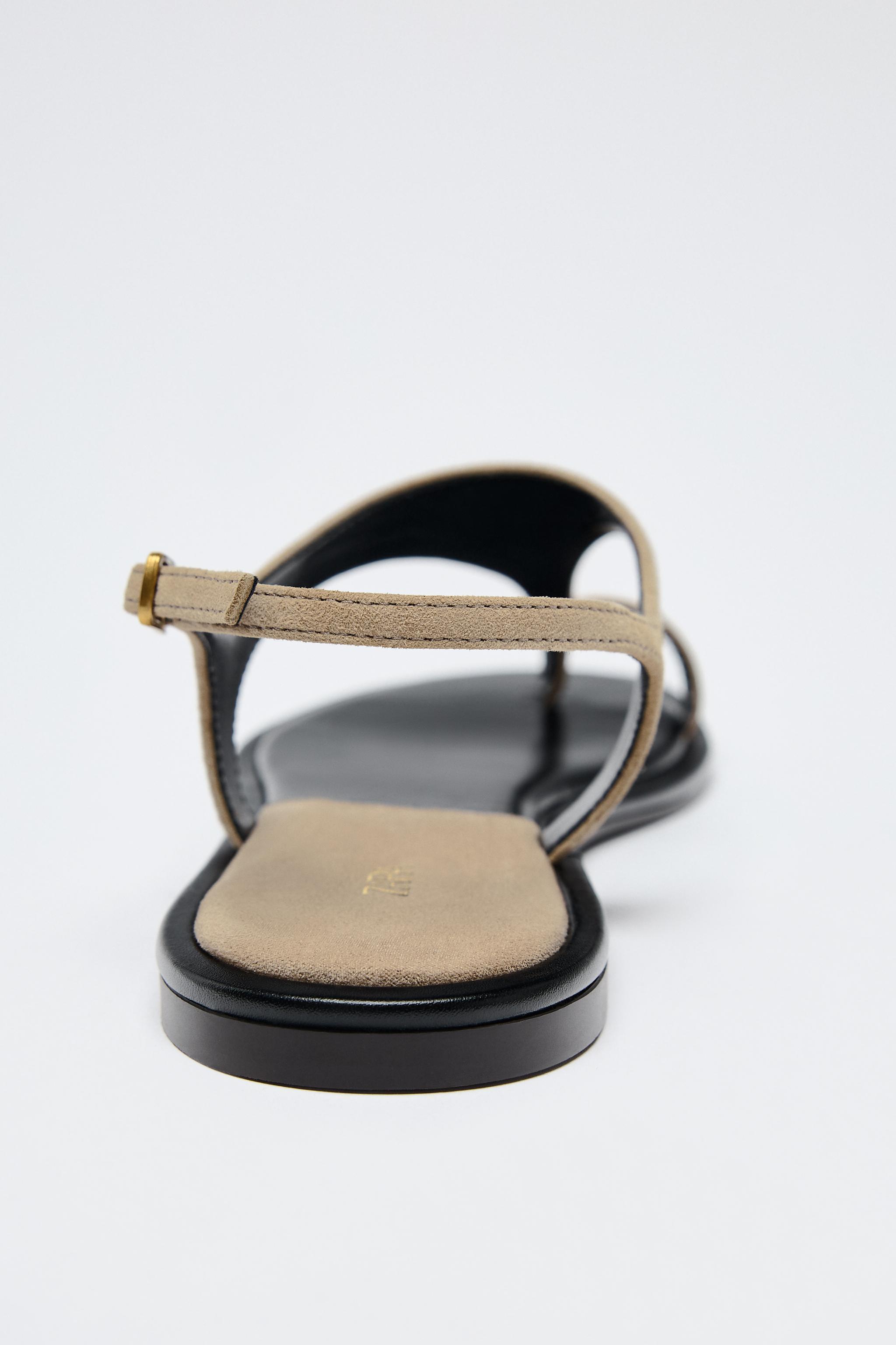 SUEDE TOE-LOOP SANDALS Product Image