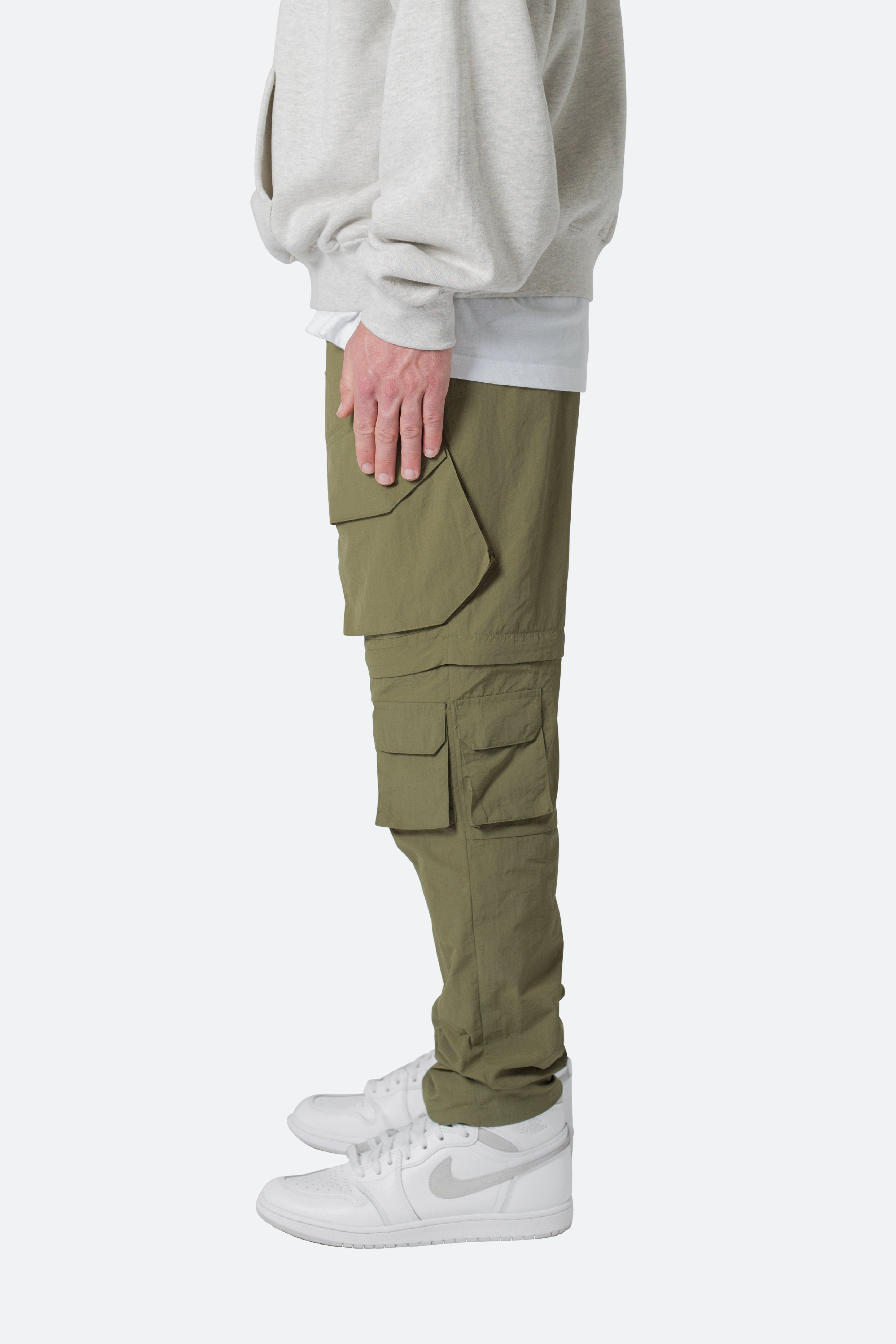 Nylon Cargo Traveler Pants - Olive Product Image