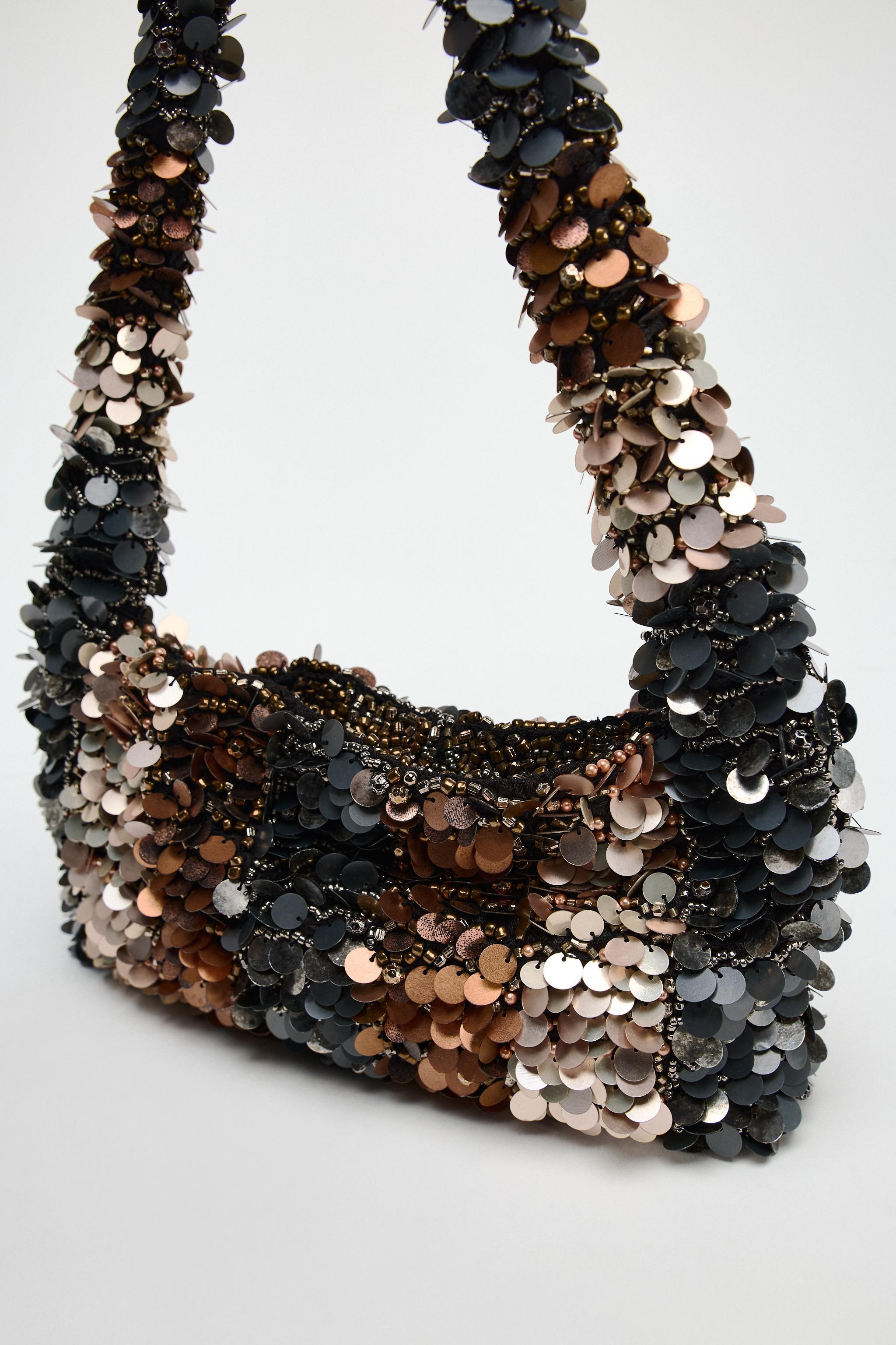 MULTICOLORED SEQUIN SHOULDER BAG Product Image