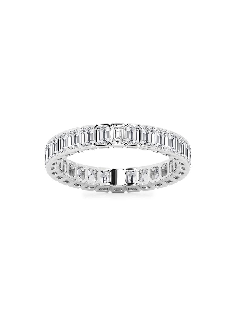 Womens Platinum & Emerald-Cut Lab-Grown Diamond Eternity Band/2.00-5.00 TCW Product Image