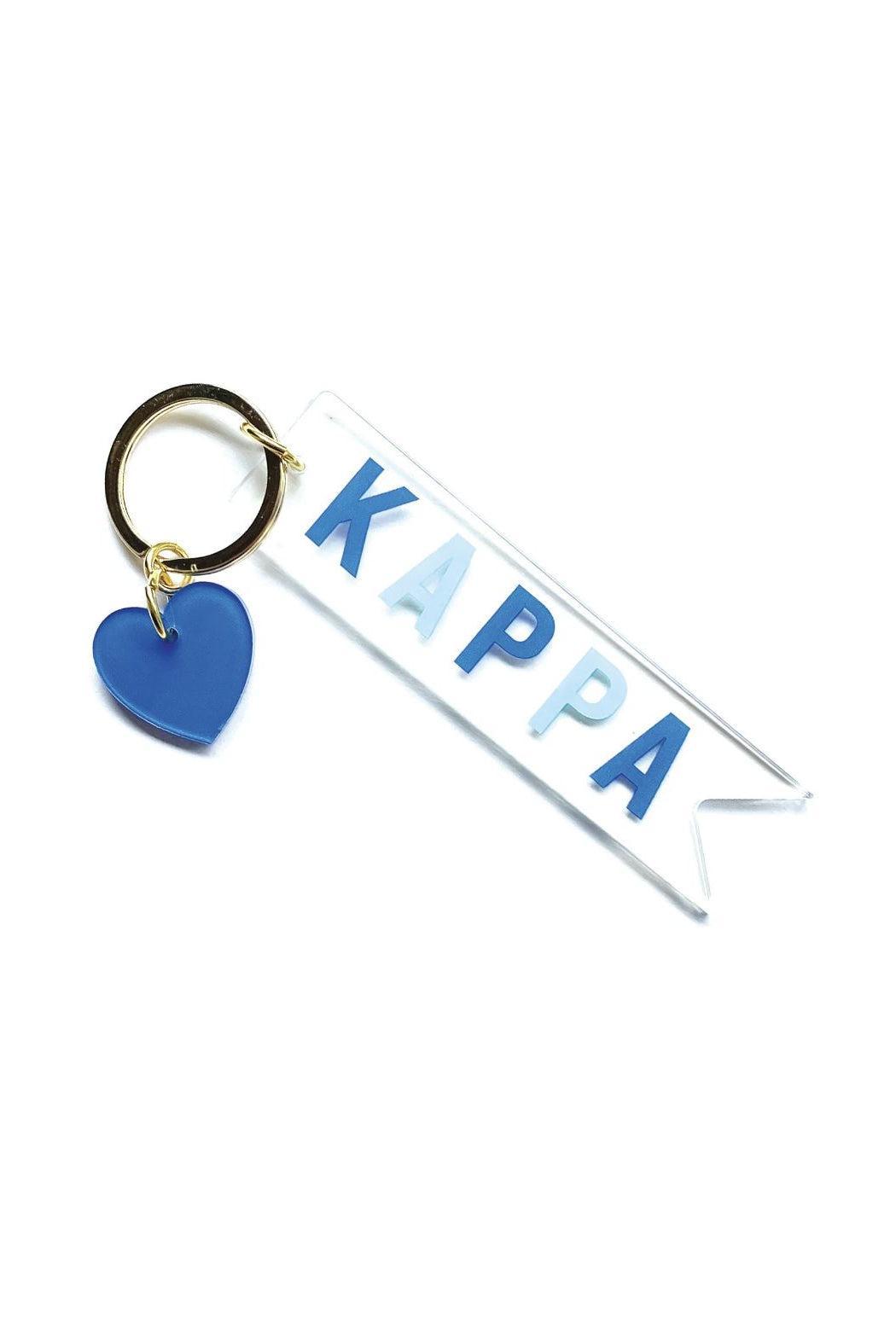 Sorority Acrylic Keychain with Heart Charm Female Product Image