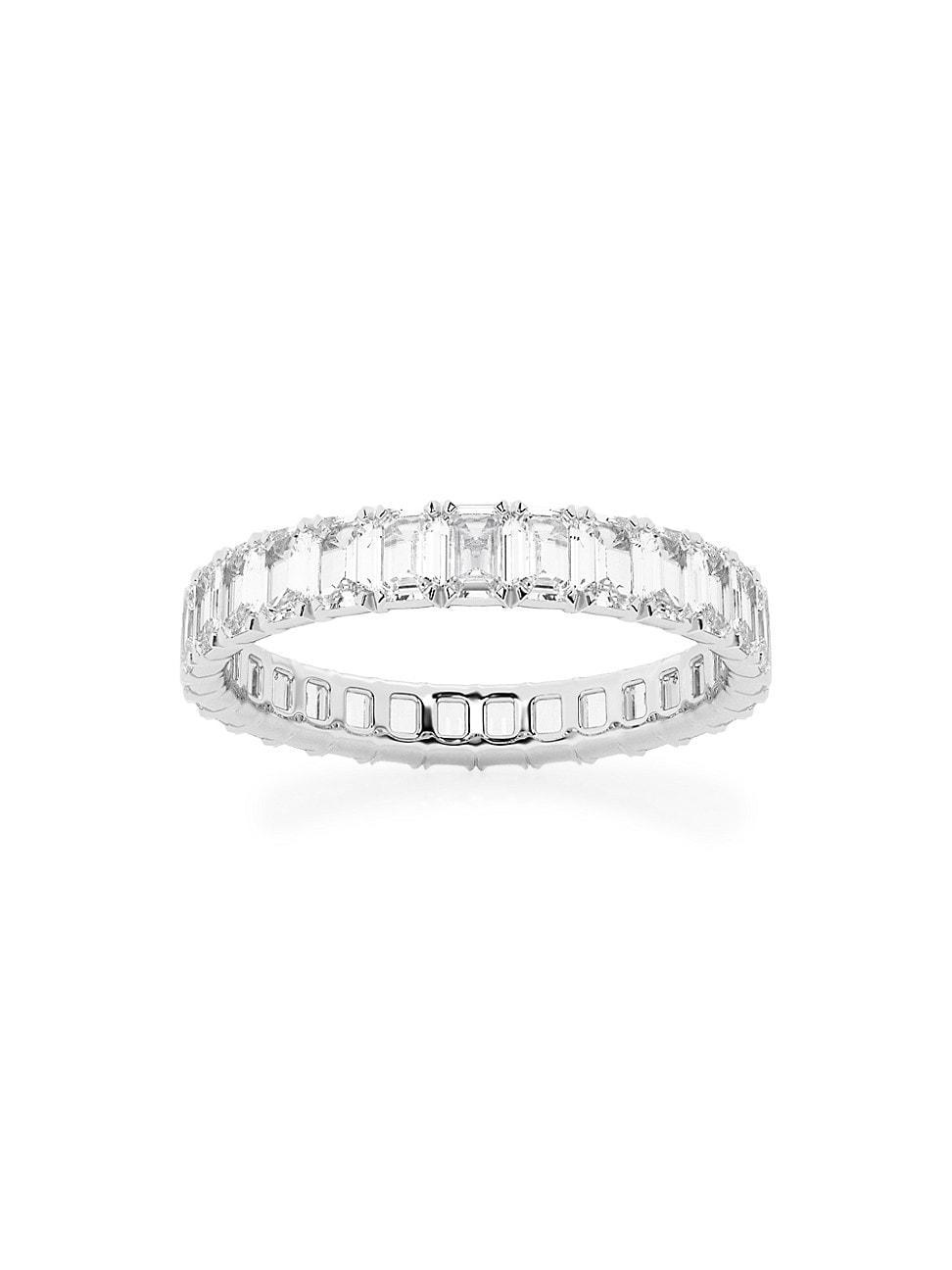 Womens Platinum & Emerald-Cut Lab-Grown Diamond Eternity Band/2.00-5.00 TCW Product Image