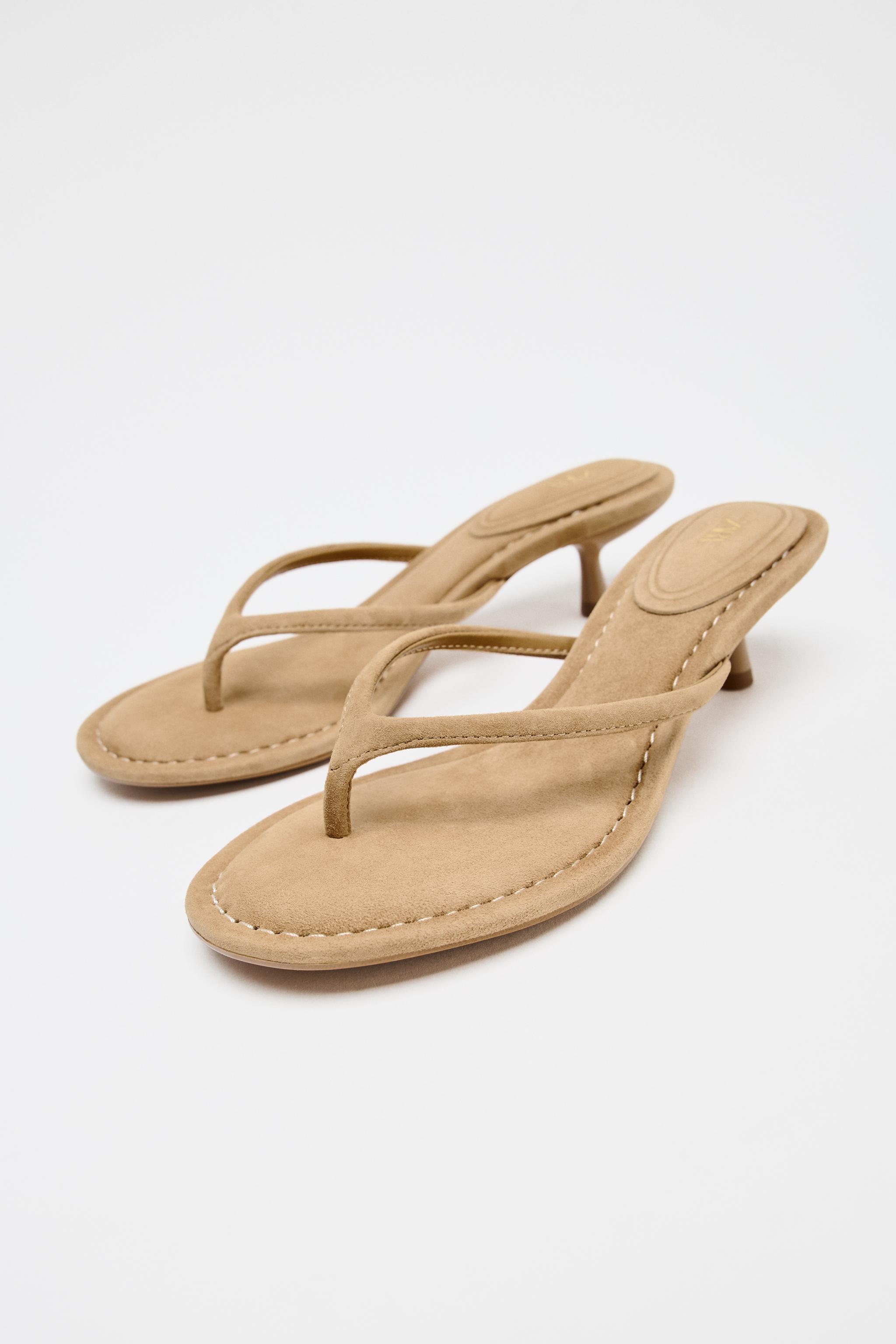 SUEDE HEELED SANDALS Product Image