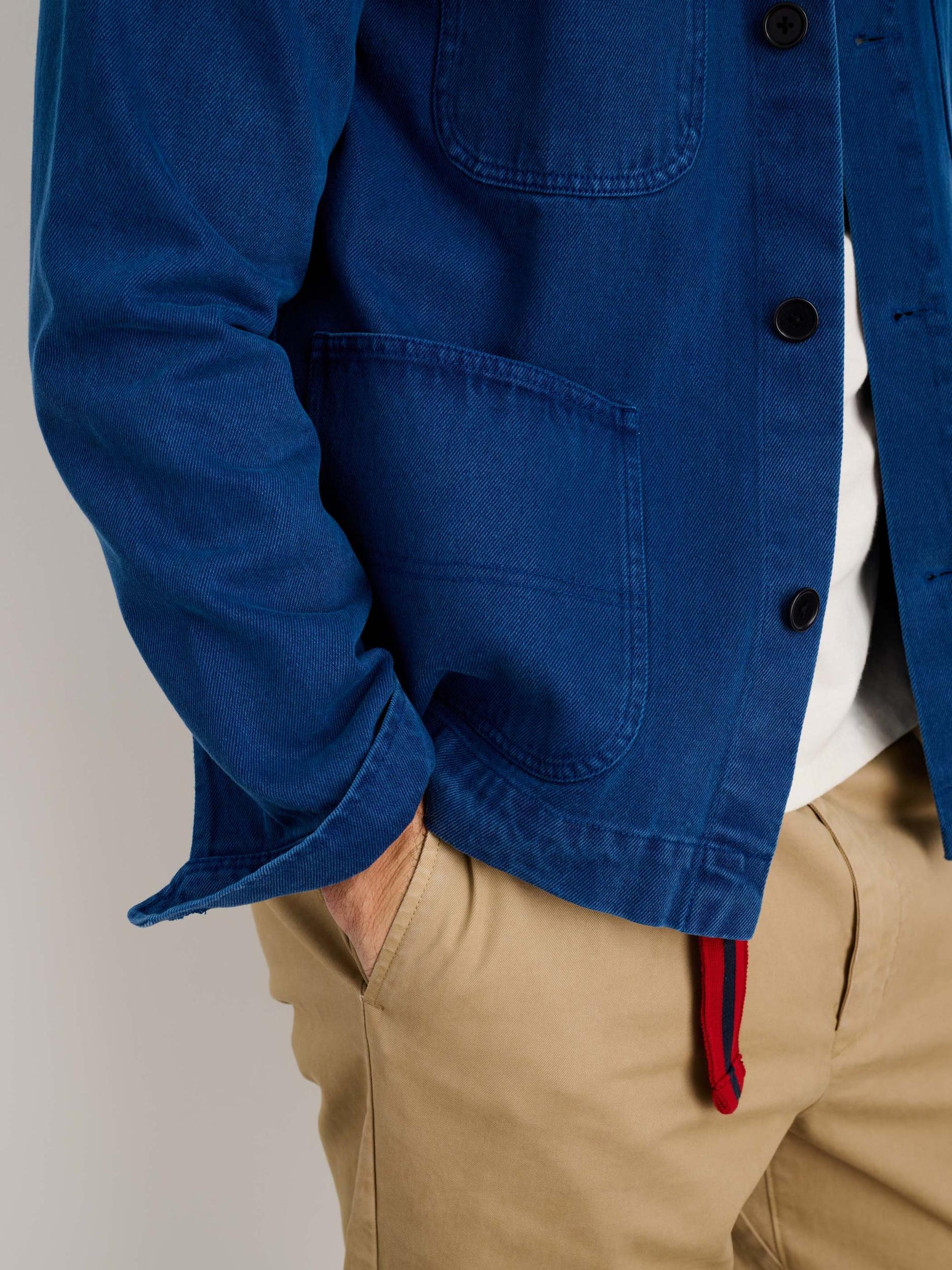 Garment Dyed Work Jacket in Recycled Denim Product Image