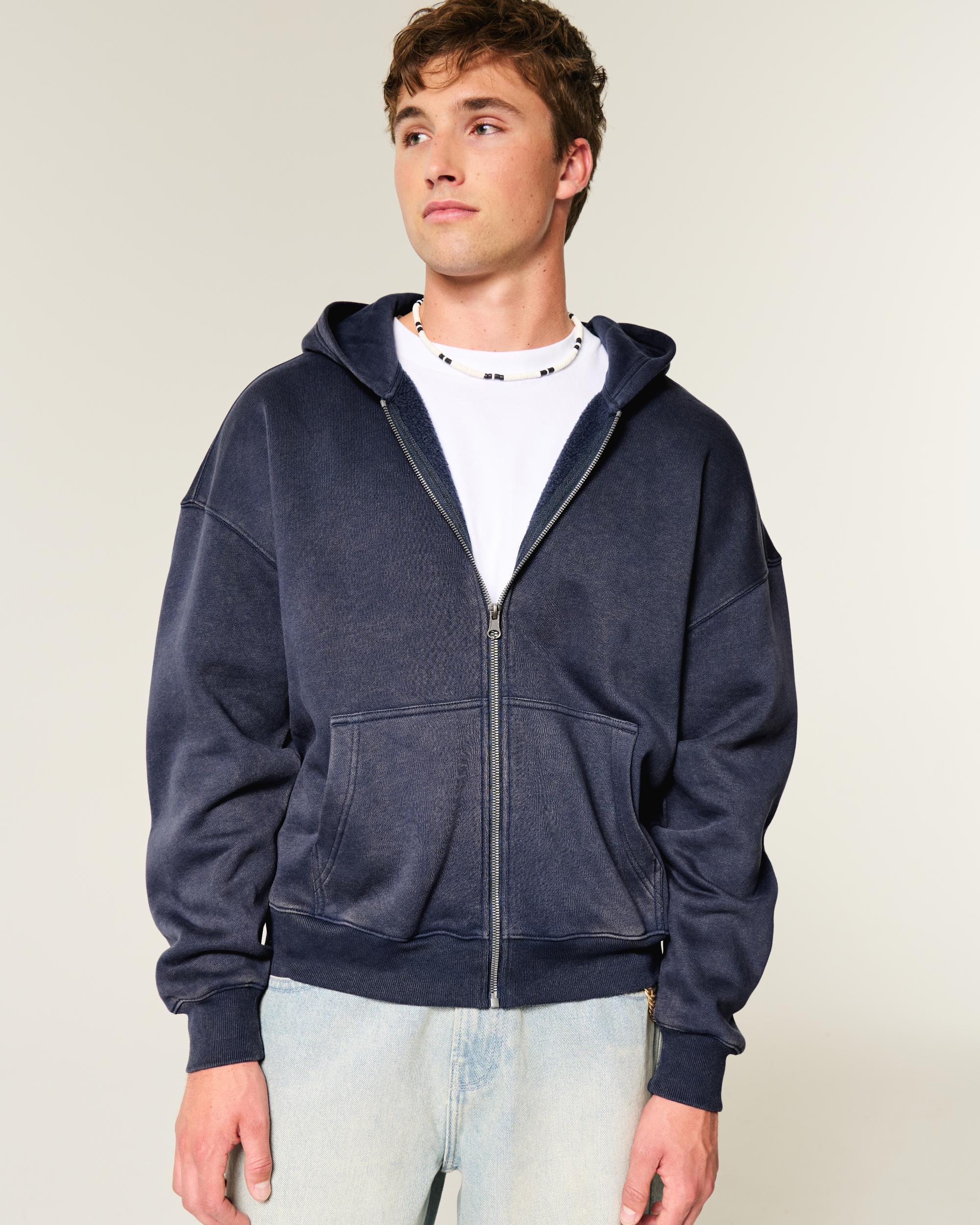 Boxy Zip-Up Hoodie Product Image