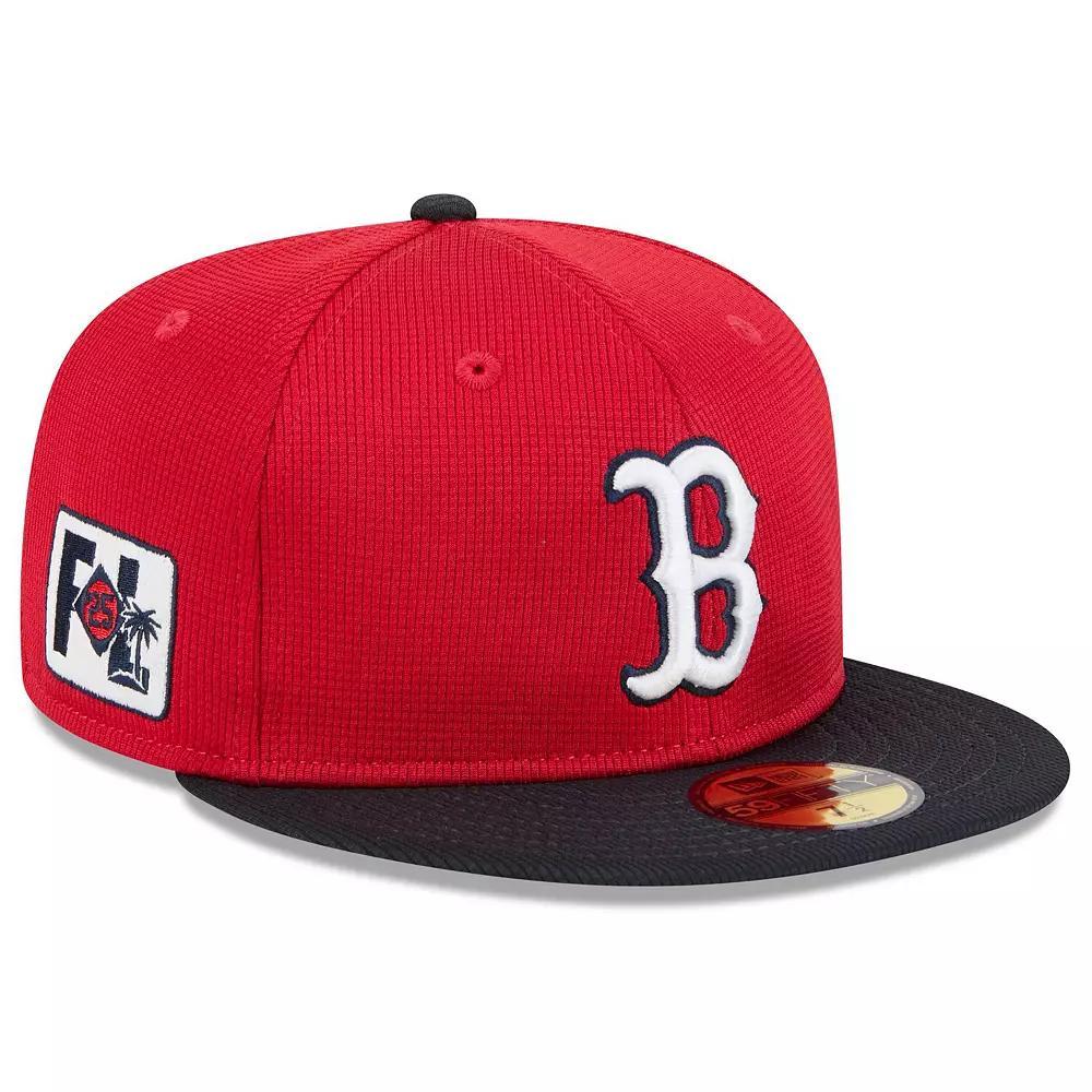 Men's New Era  Red/Navy Boston Red Sox 2025 Spring Training 59FIFTY Fitted Hat, Size: 8 Product Image