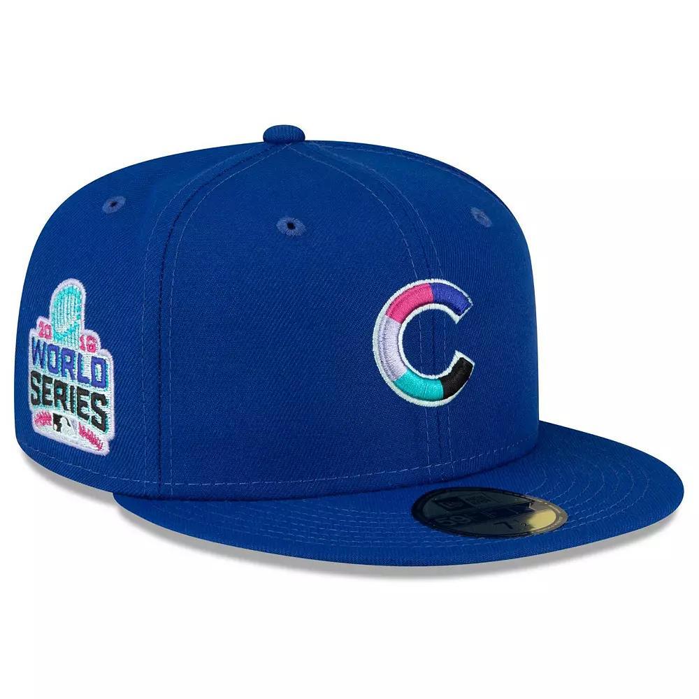 Men's New Era Royal Chicago Cubs 2016 World Series Polar Lights 59FIFTY Fitted Hat,  Product Image
