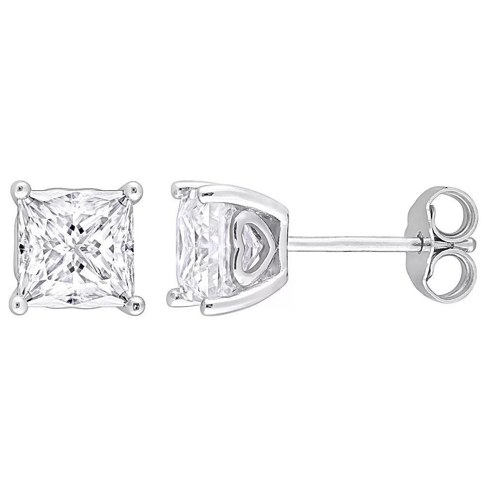 Stella Grace Sterling Silver 2-1/2 Carat T.W. Lab-Created Moissanite Square Stud Earrings, Women's Product Image