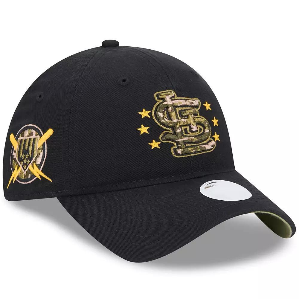 Women's New Era Black St. Louis Cardinals 2024 Armed Forces Day 9TWENTY Adjustable Hat Product Image