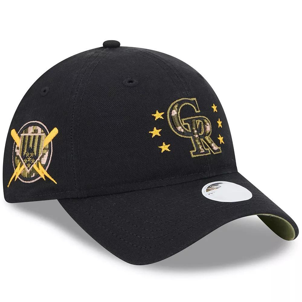 Women's New Era Black Colorado Rockies 2024 Armed Forces Day 9TWENTY Adjustable Hat Product Image