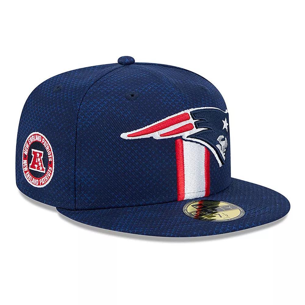 Men's New Era  Navy New England Patriots 2024 Sideline 59FIFTY Fitted Hat, Size: 7 1/2, Blue Product Image