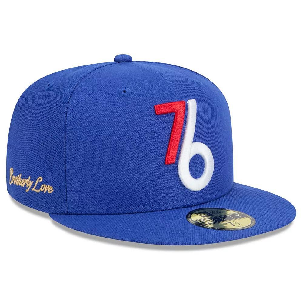 Men's New Era Royal Philadelphia 76ers 2024/25 City Edition Alternate 59FIFTY Fitted Hat, 76r Blue Product Image