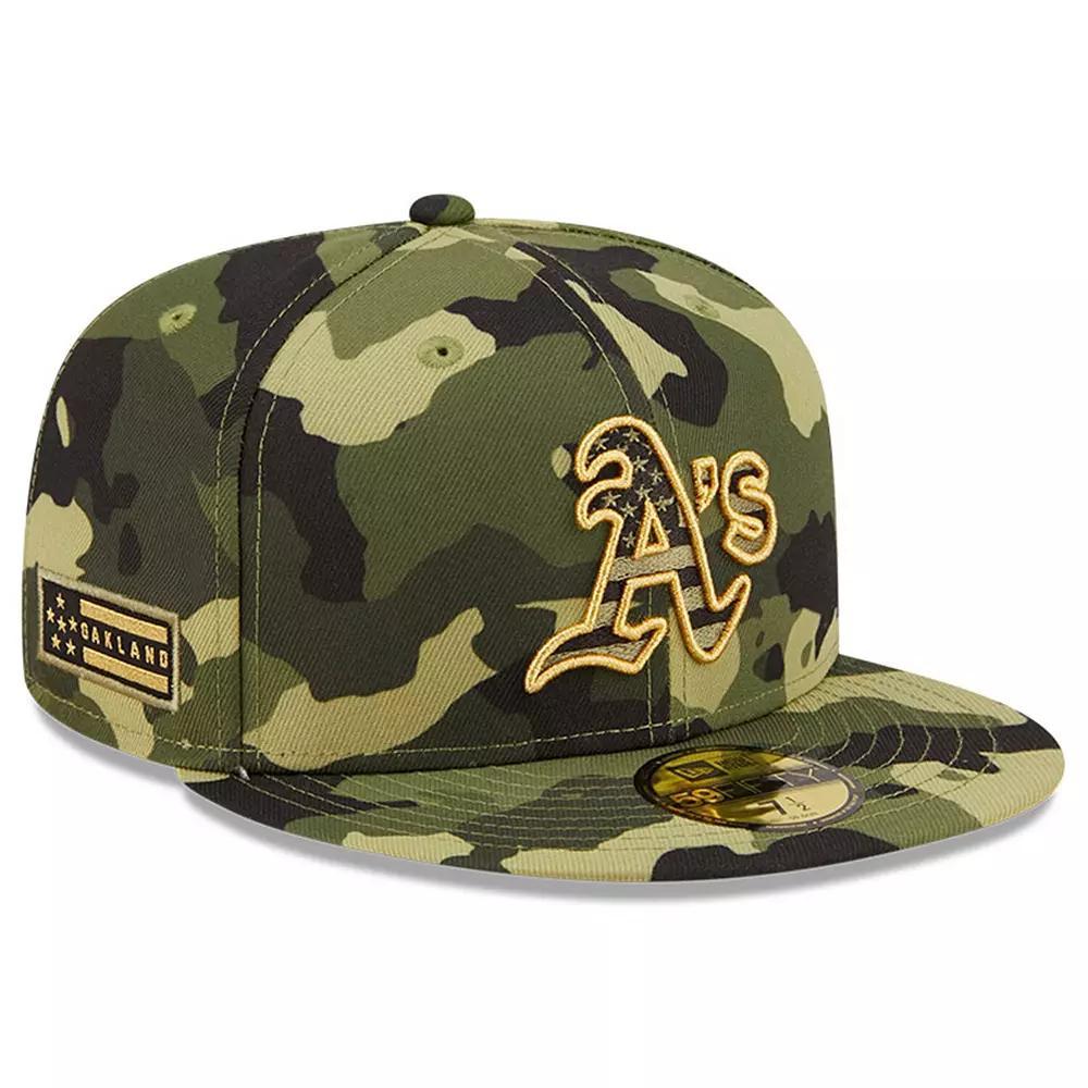 Men's New Era Camo Oakland Athletics 2022 Armed Forces Day On-Field 59FIFTY Fitted Hat,  Product Image