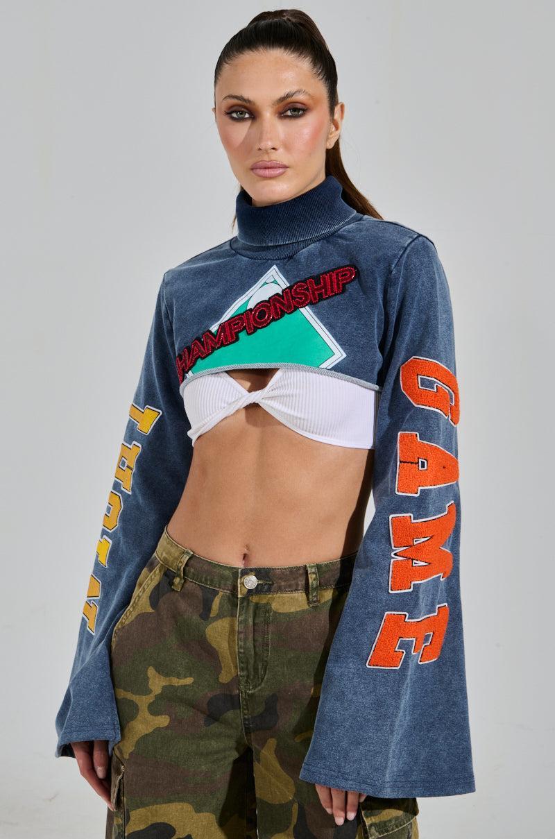 TRUE CHAMPION GRAPHIC CROPPED SWEATSHIRT Product Image