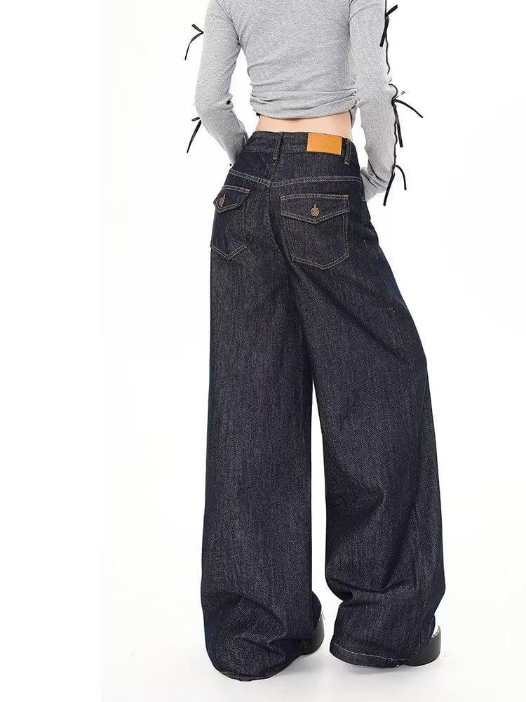 High Waist Wide Leg Jeans Product Image