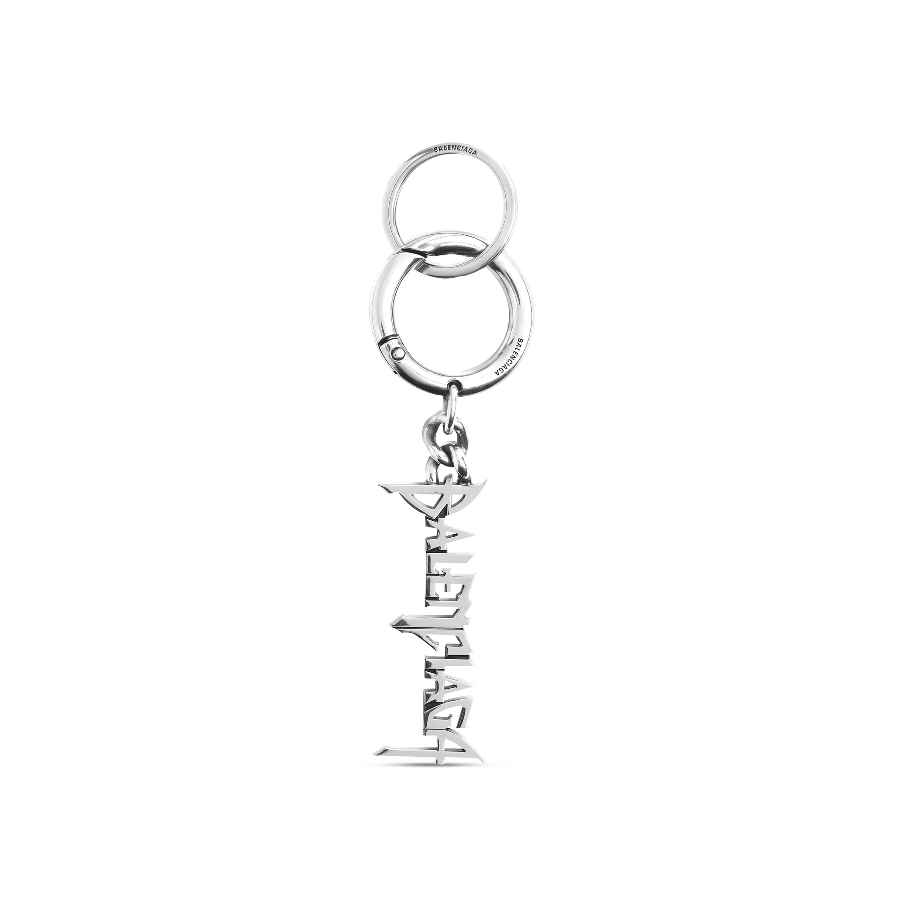 Typo Metal Keychain in Silver Product Image