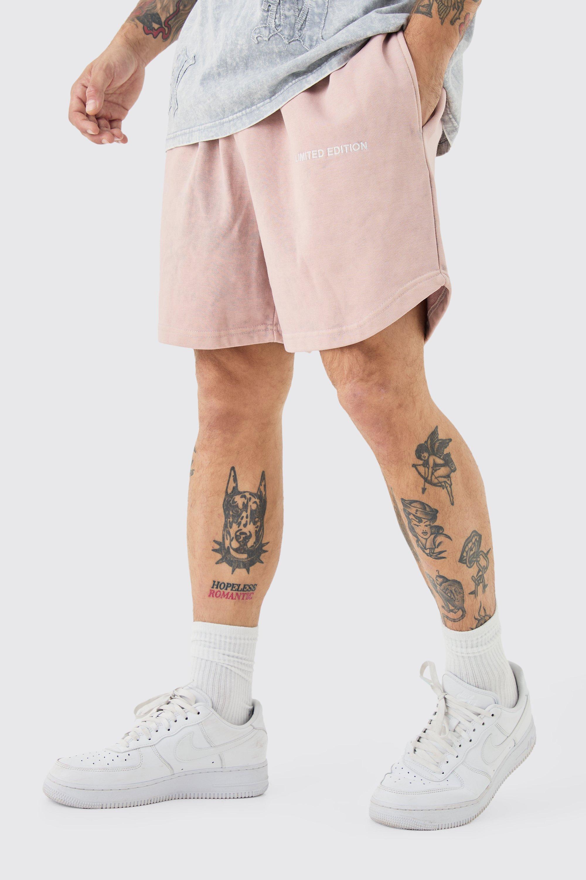 Relaxed Volley Fit Acid Washed Shorts | boohooMAN USA Product Image