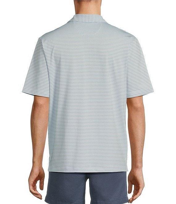 Roundtree & Yorke Performance Short Sleeve Mini Stripe Polo Shirt Product Image