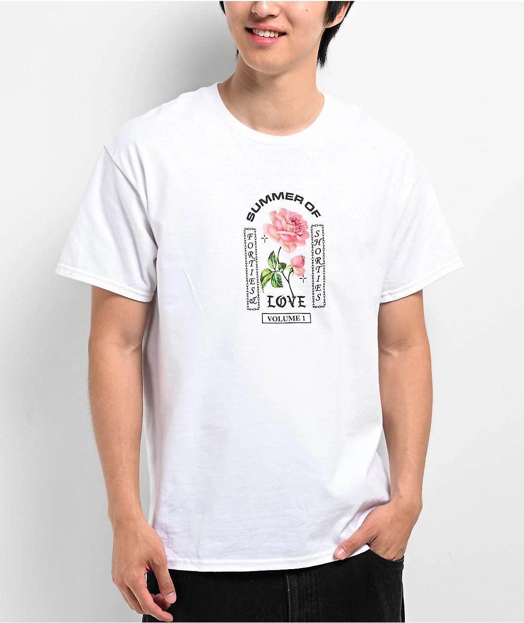 40s & Shorties Summer Love White T-Shirt Product Image