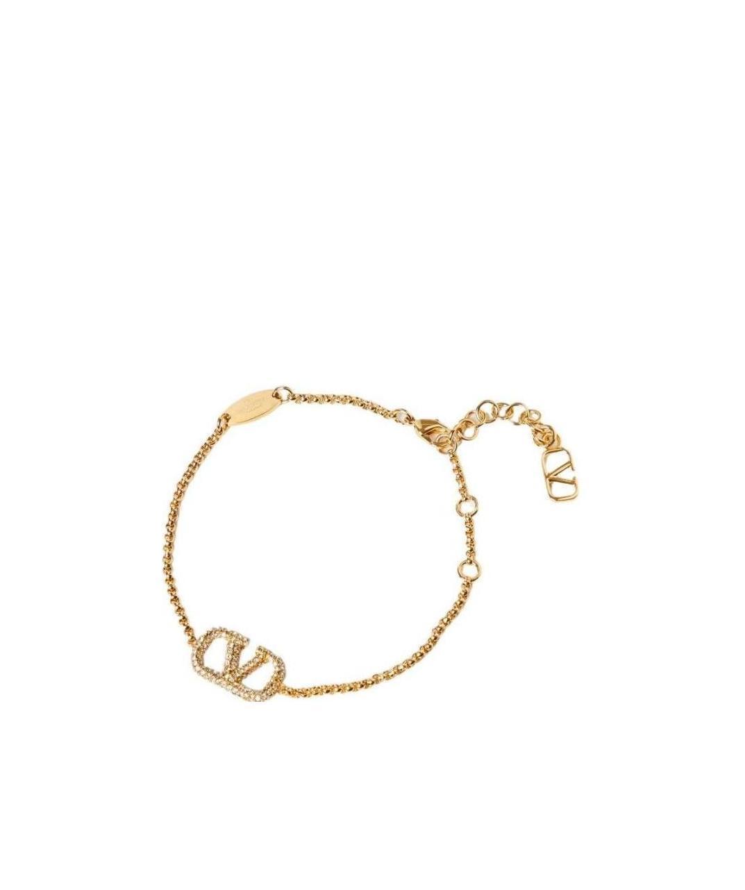 VALENTINO GARAVANI V Logo Bracelet In Oro 18 Crystal Silver Shade Product Image