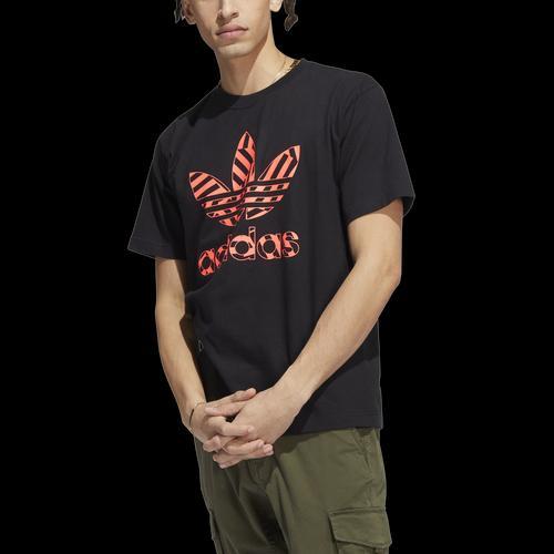 adidas Originals Mens Three Stripe Life Short Sleeve T-Shirt - Black/Pink Product Image