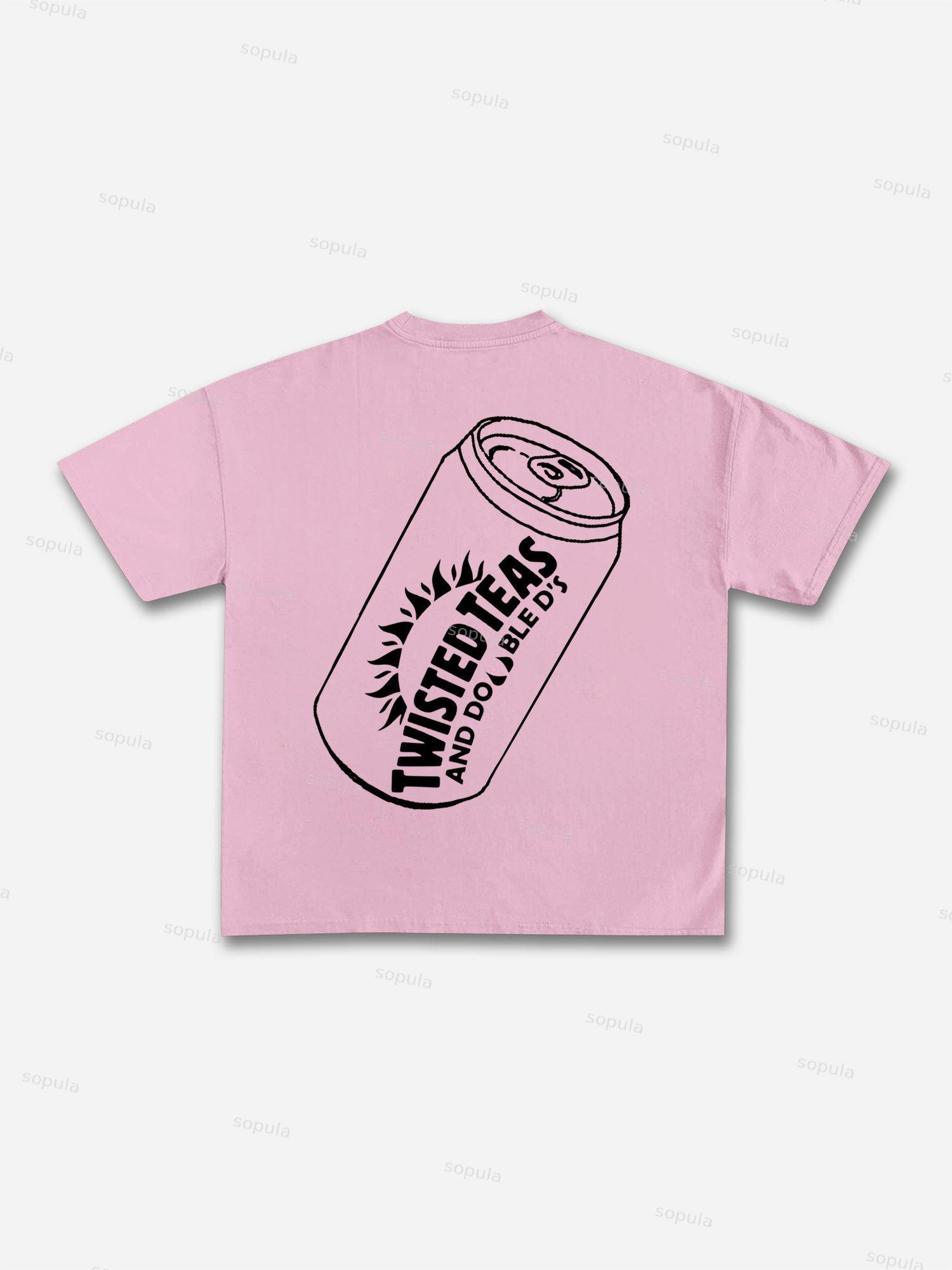 Twisted Teas And Double D's Graphic Cotton T-shirt Product Image
