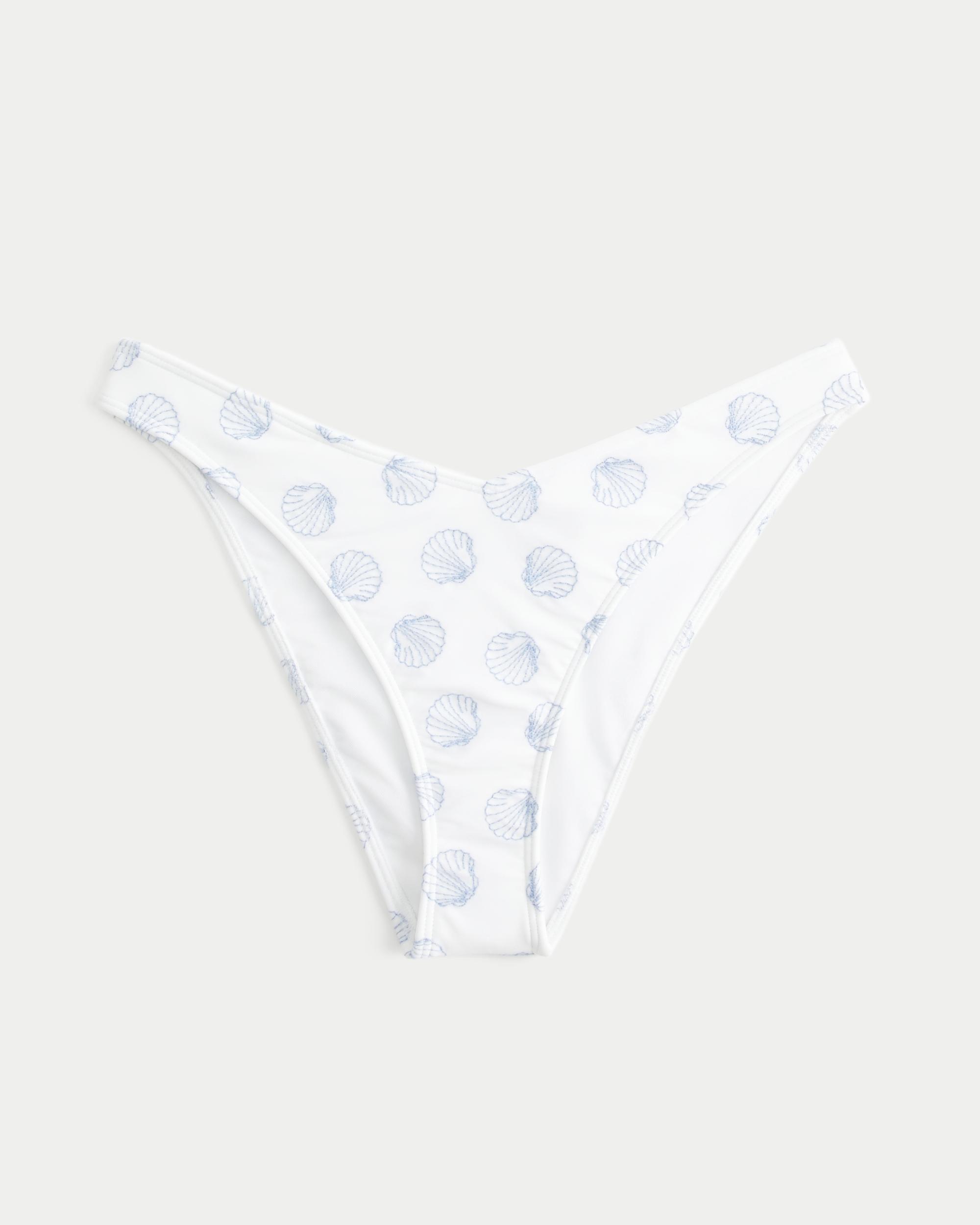 Smocked High-Leg Cheeky Bikini Bottom Product Image