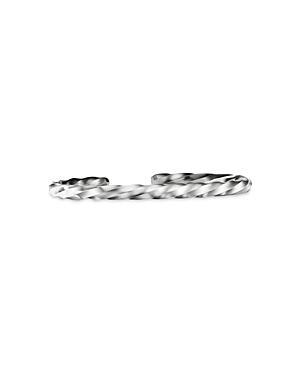 Mens Cable Edge Cuff Sterling Silver Bracelet Product Image