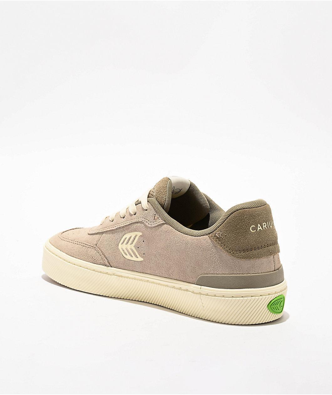 Cariuma Luan Pro Taupe & White Skate Shoes Product Image