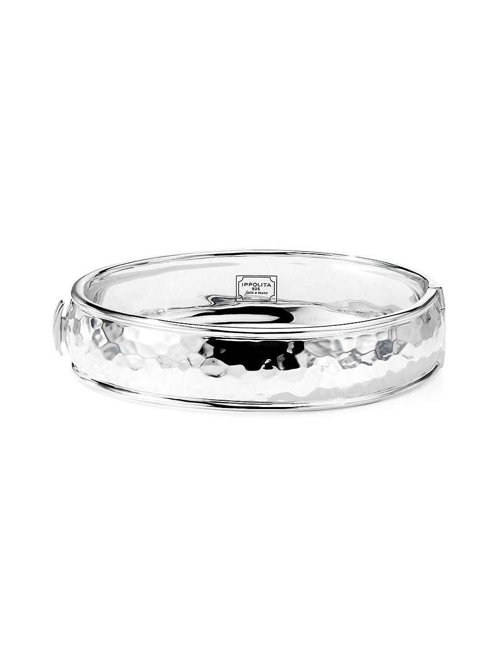 Womens 925 Classico Goddess Medium Hinged Sterling Silver Bangle Product Image