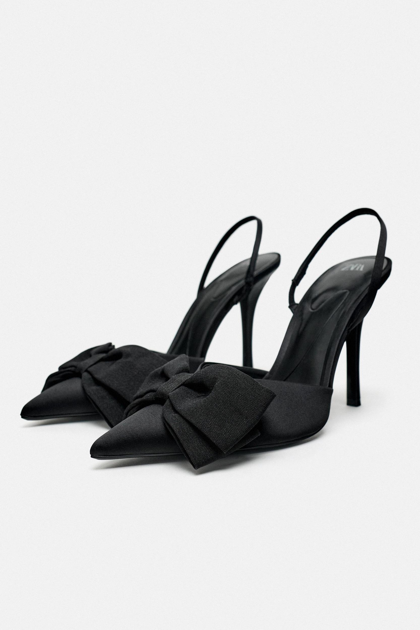 BOW TRIM HEELED SHOES Product Image