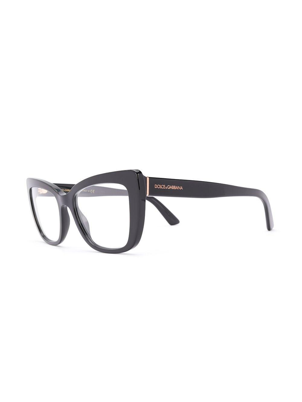 DOLCE & GABBANA Dg3335 Cat-eye Glasses In Black Product Image