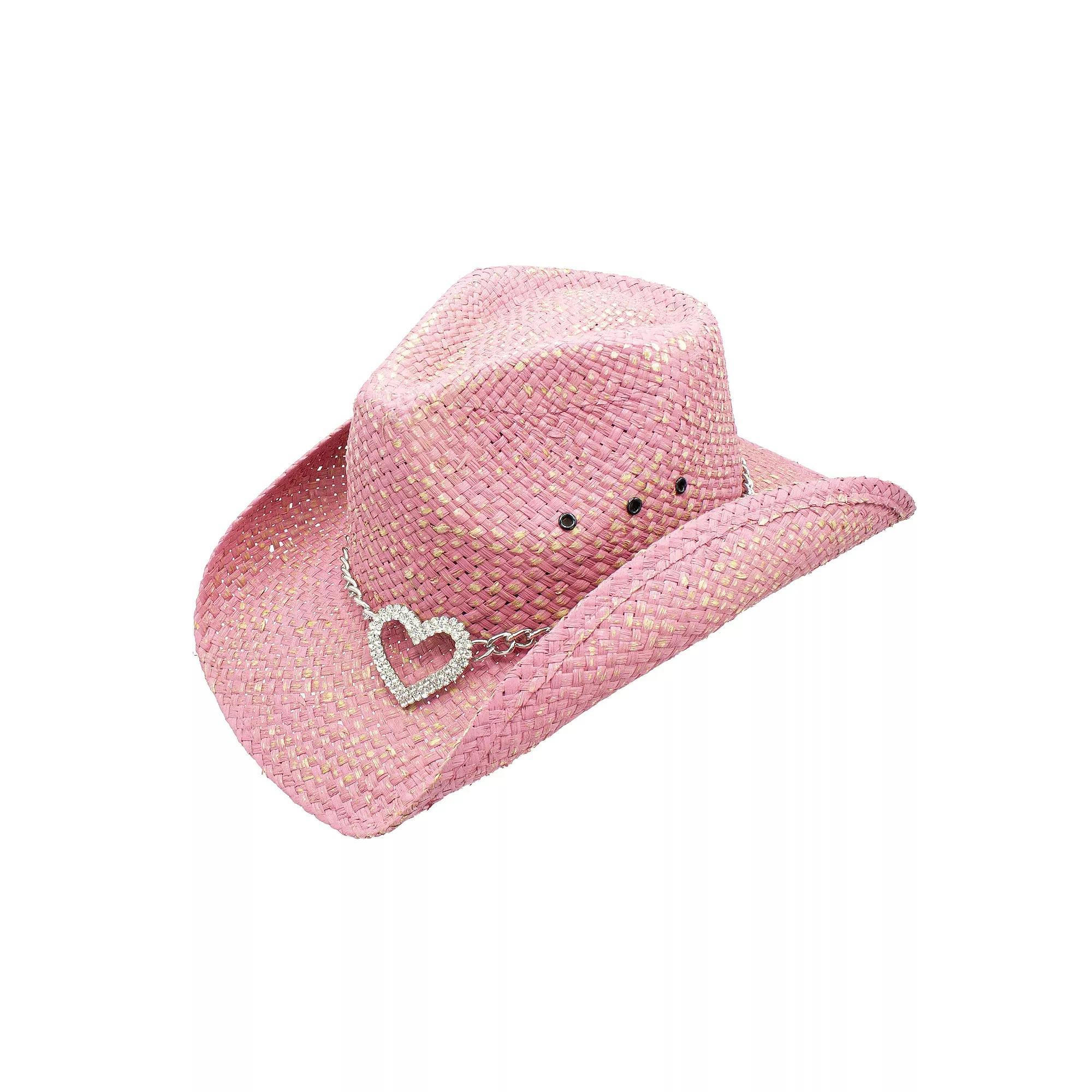 Women's Peter Grimm Heart Western Cowboy Hat, Pink Product Image