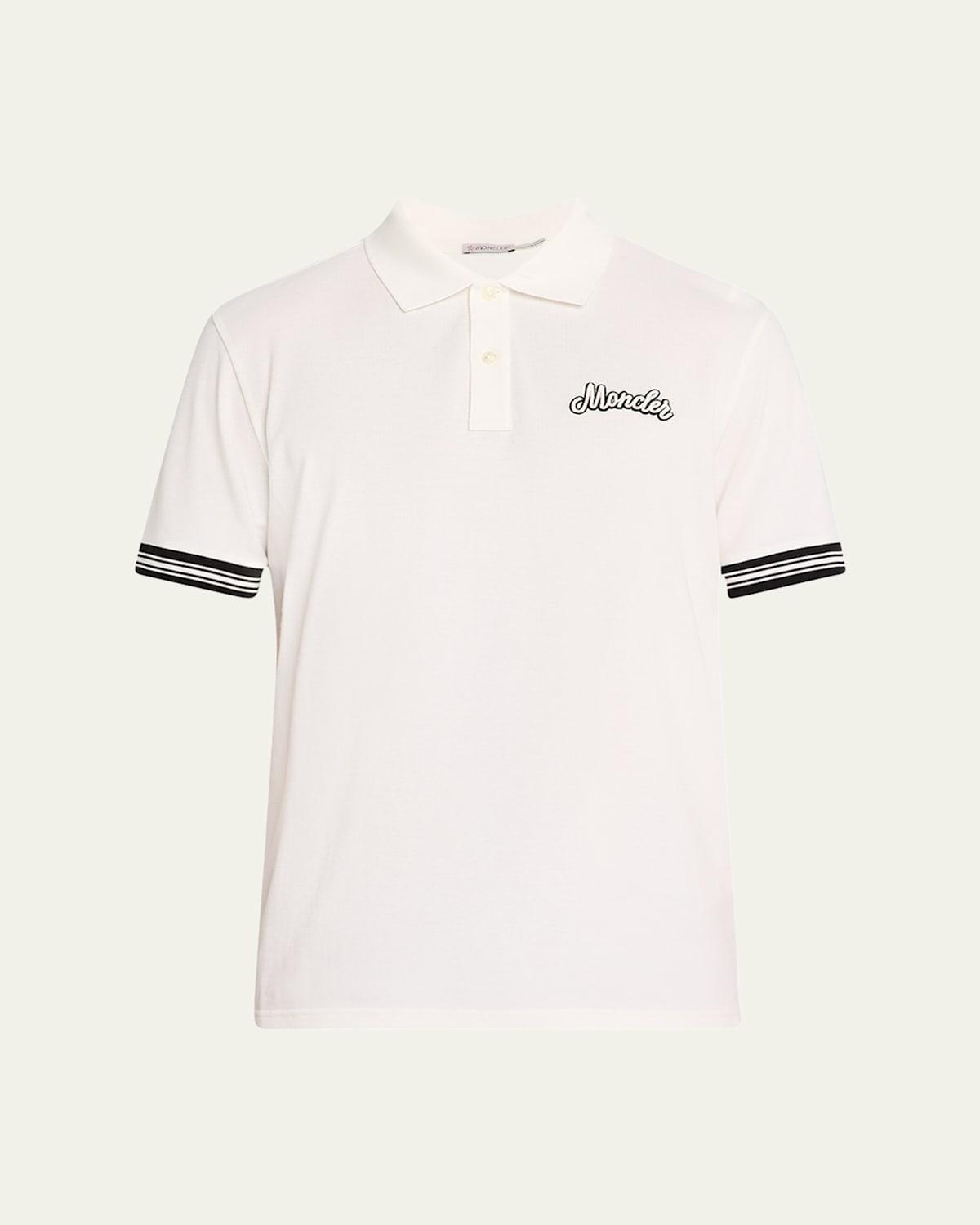 Mens Cotton Logo Polo Shirt Product Image